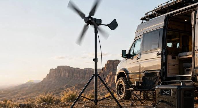 Portable wind turbine ready to power your next off-grid adventure